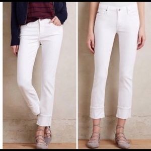 AG Stevie Cuffed Petite White Jeans